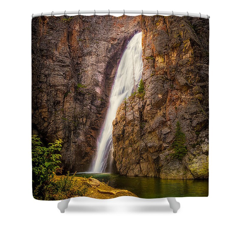 Flowing Shower Curtain featuring the photograph Porcupine Falls by Rikk Flohr