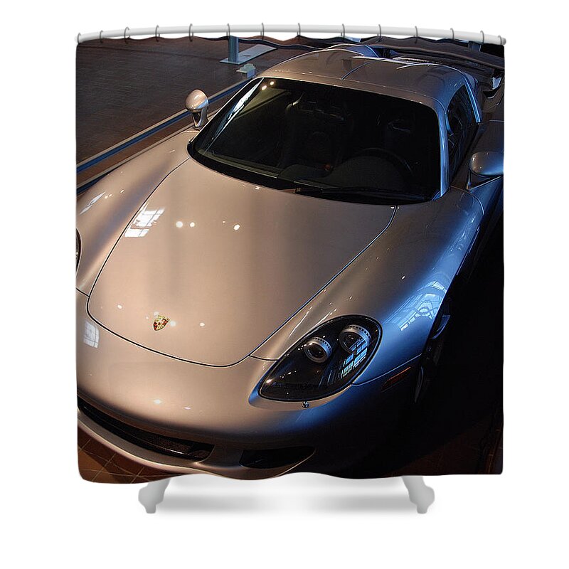 Automobiles Shower Curtain featuring the photograph Porsche Carrera G T by John Schneider