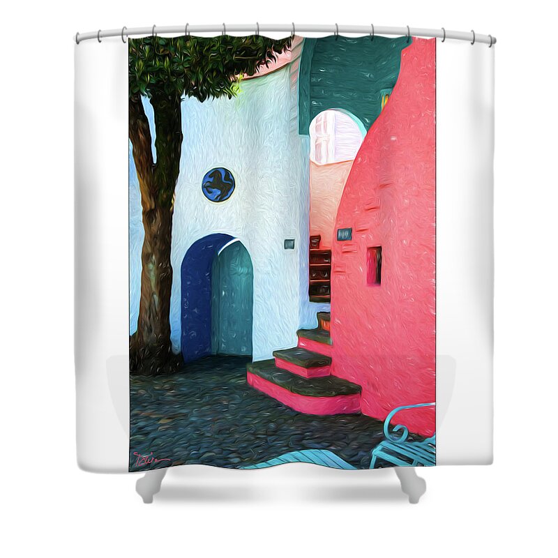 Resort Shower Curtain featuring the photograph Port Meirion, Wales by Peggy Dietz