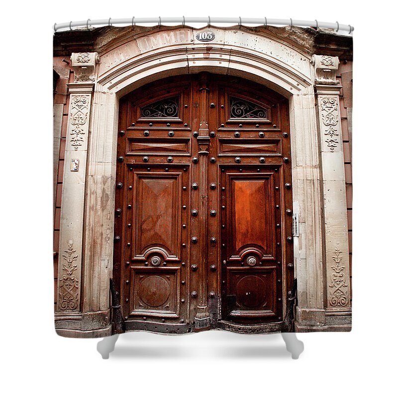 Architecture Shower Curtain featuring the photograph Porte 103 by Steven Myers