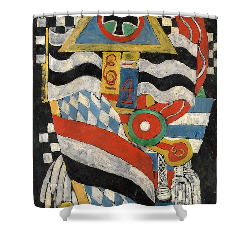 Marsden Hartley Shower Curtain featuring the painting Portrait of a German Officer by Marsden Hartley