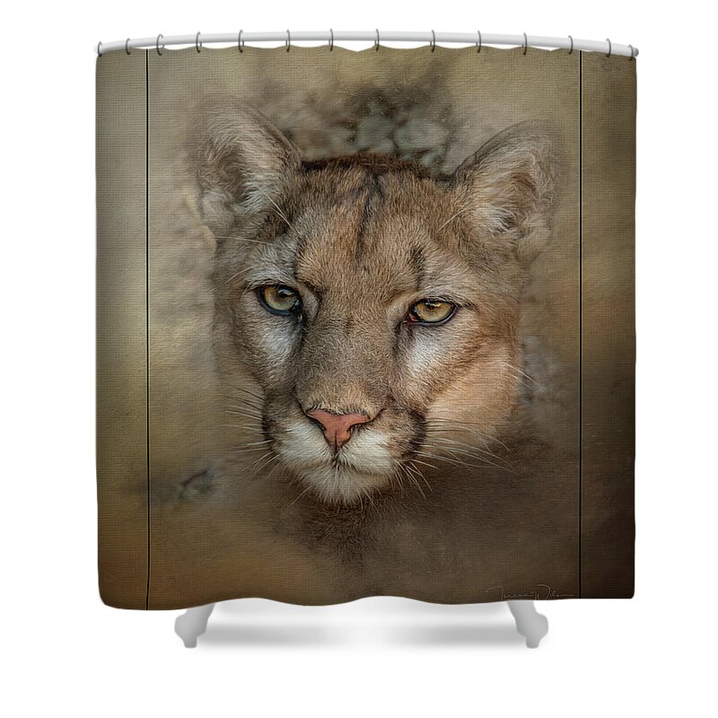 Wildlife Shower Curtain featuring the photograph Portrait of Cruz by Teresa Wilson