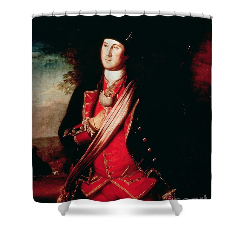 Portrait Of George Washington By Charles Willson Peale Shower Curtain featuring the painting Portrait of George Washington by Charles Willson Peale