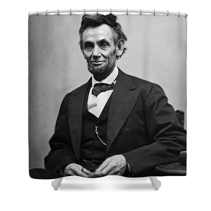 #faatoppicks Shower Curtain featuring the photograph Portrait of President Abraham Lincoln by International Images