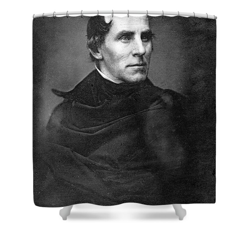 Portrait Of Thomas Cole Shower Curtain featuring the painting Portrait of Thomas Cole by MotionAge Designs
