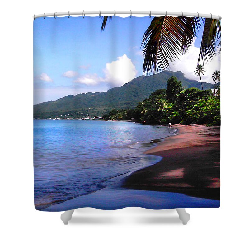 Porthsmouth Shower Curtain featuring the photograph Portsmouth Shore on Dominica filtered by Duane McCullough