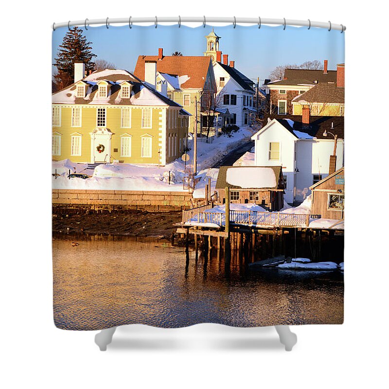 Portsmouth Shower Curtain featuring the photograph Portsmouth Winter by James Kirkikis