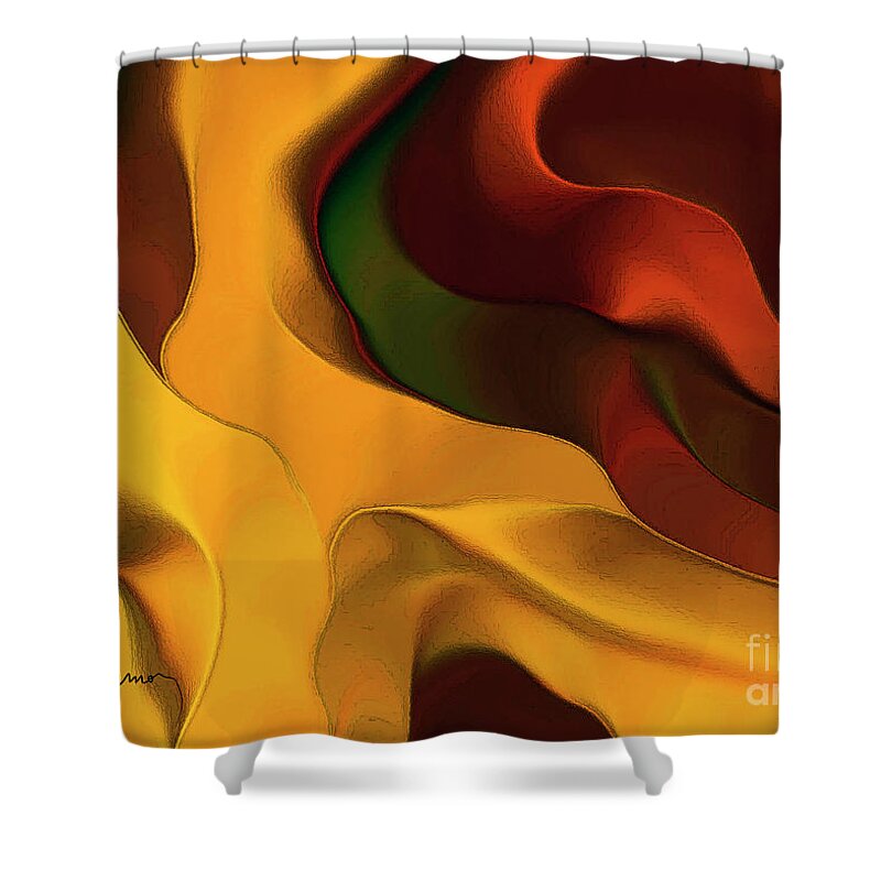 Poses Shower Curtain featuring the digital art Poses Of Old Friends by Leo Symon