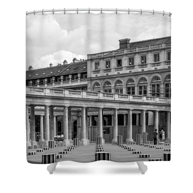 Paris Shower Curtain featuring the photograph Posing for Photo Shoot at Le Palais Royal by Gary Karlsen