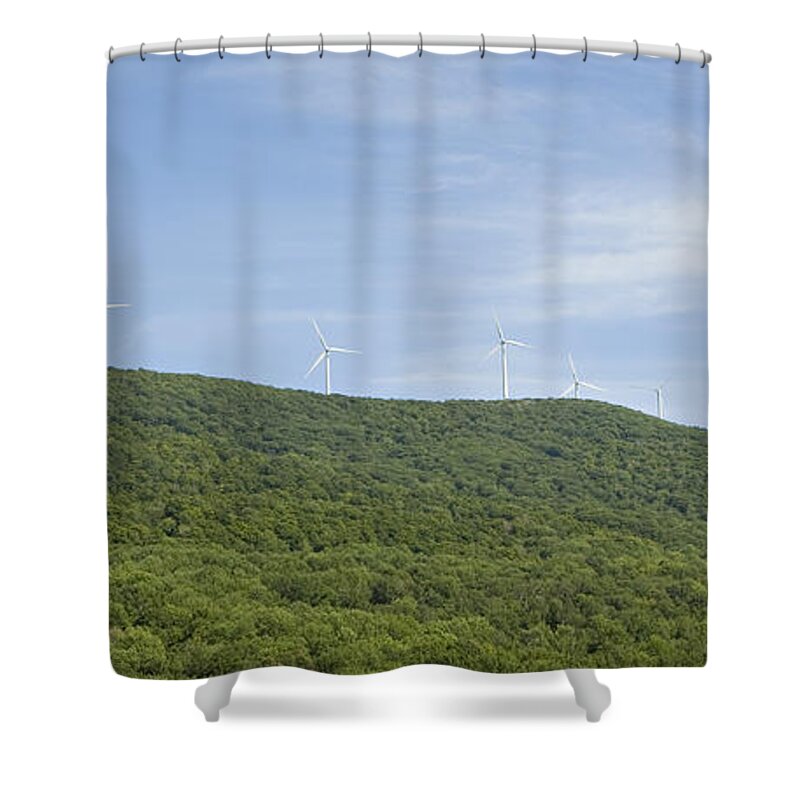 Wind Turbines Shower Curtain featuring the photograph Power to the People by Carol Lynn Coronios