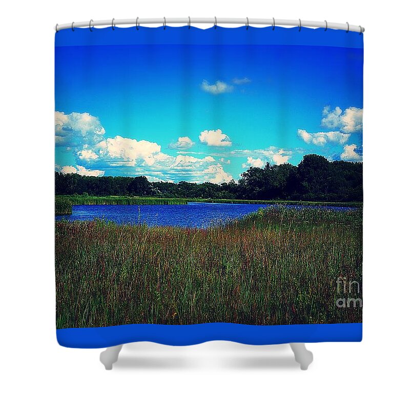Landscape Shower Curtain featuring the photograph Prairie Lake by Frank J Casella