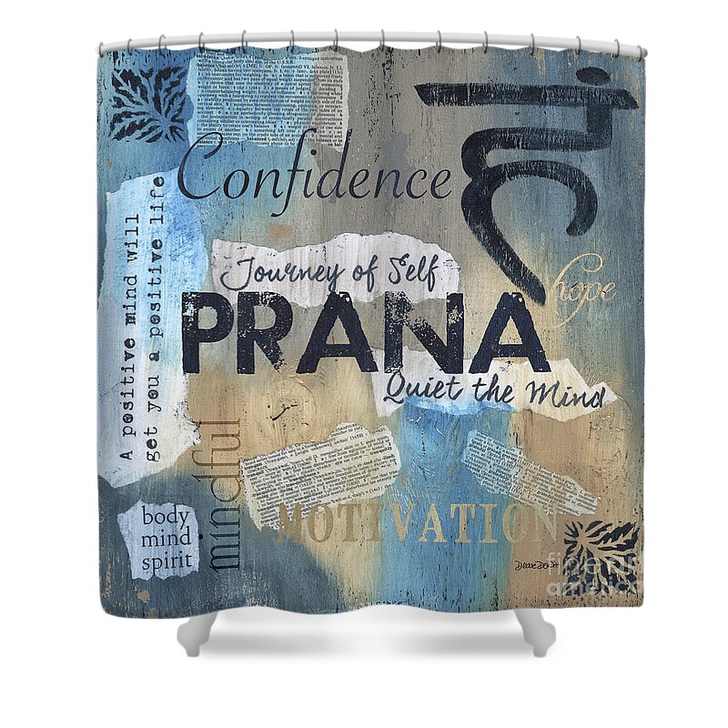 Prana Shower Curtain featuring the painting Prana by Debbie DeWitt