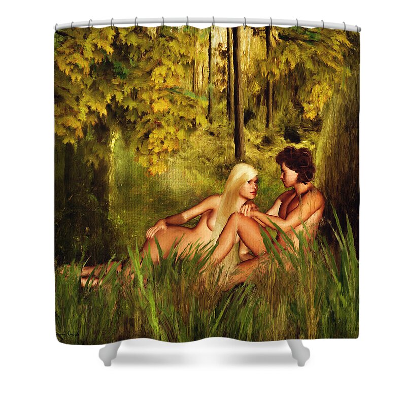 Garden Of Eden Digital Art Shower Curtains