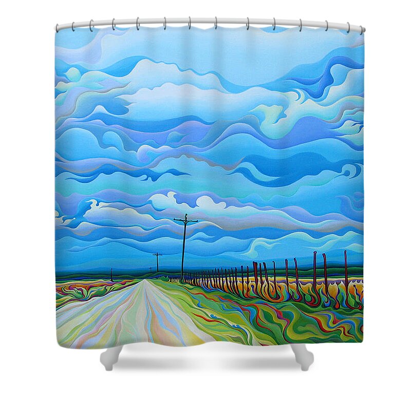 Clouds Shower Curtain featuring the painting Prelusion of the Passion by Amy Ferrari
