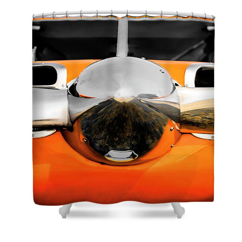 108-2 Shower Curtain featuring the photograph Pretty in Orange by Chris Smith