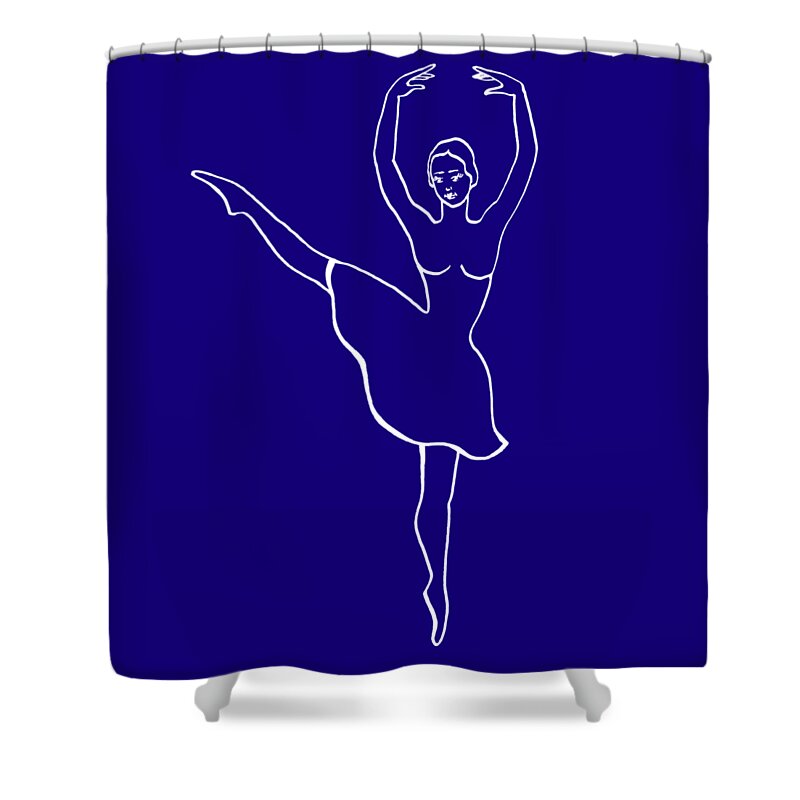 Prima Shower Curtain featuring the painting Prima Ballerina by Irina Sztukowski