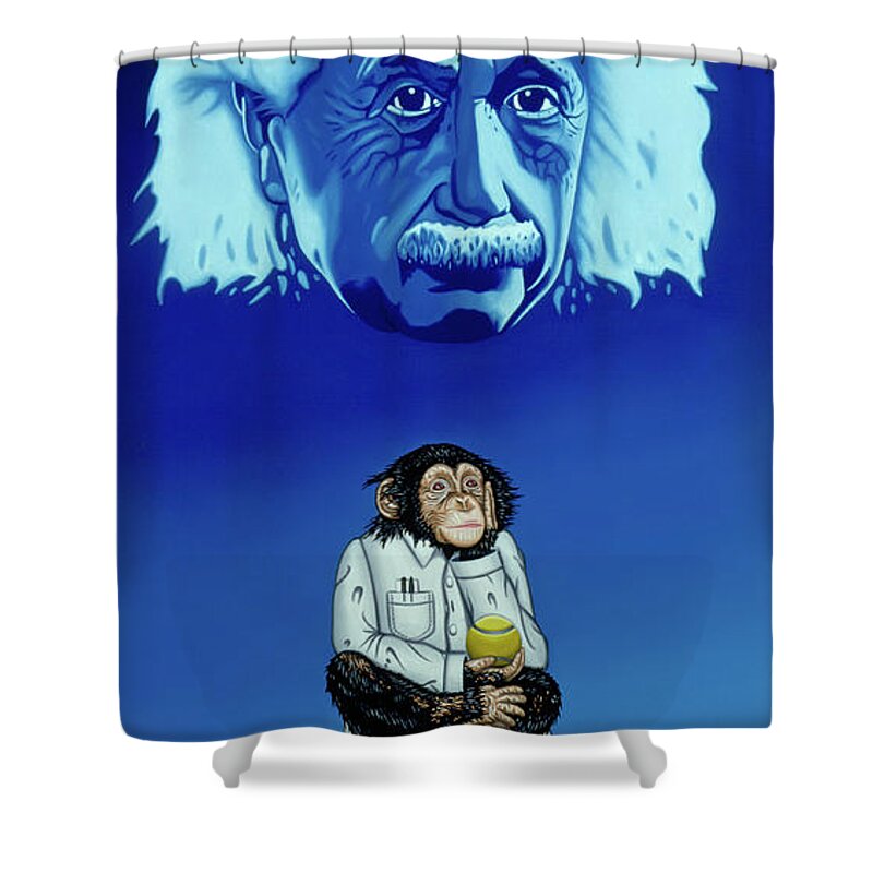  Shower Curtain featuring the painting Primitive Daydream by Paxton Mobley