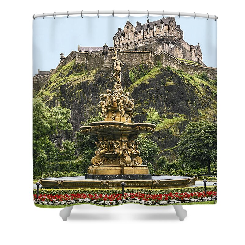 Princes St. Gardens Shower Curtain featuring the photograph Princes Street Gardens by Sally Weigand