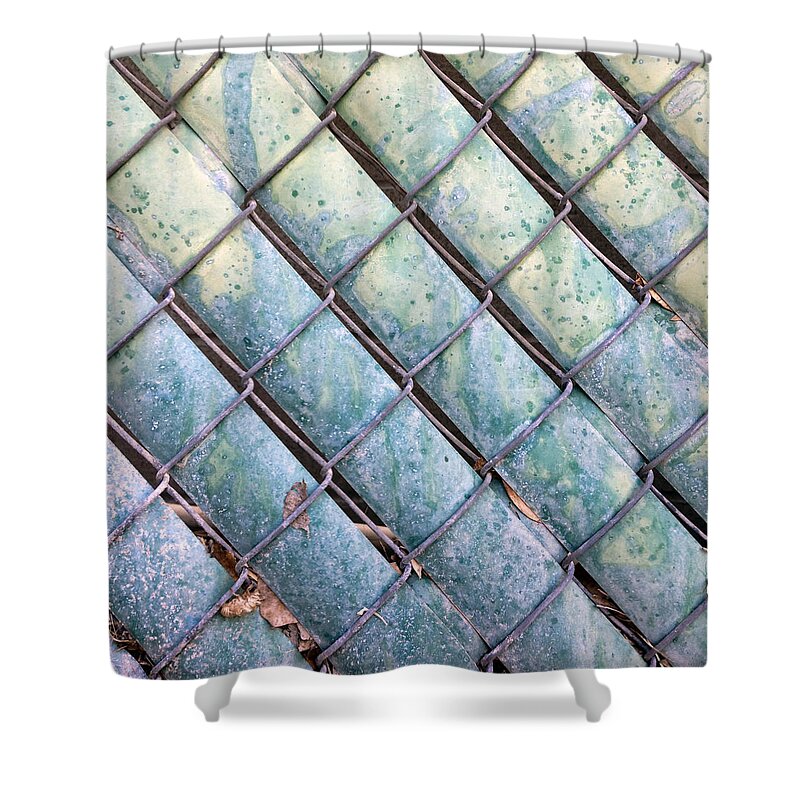 Fence Shower Curtain featuring the photograph Privacy Chain by Stan Magnan