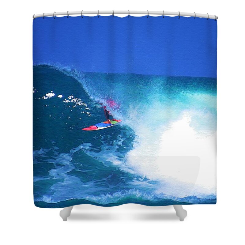Professional-surfer-surfers Shower Curtain featuring the photograph Pro Surfer Tim Reyes by Scott Cameron