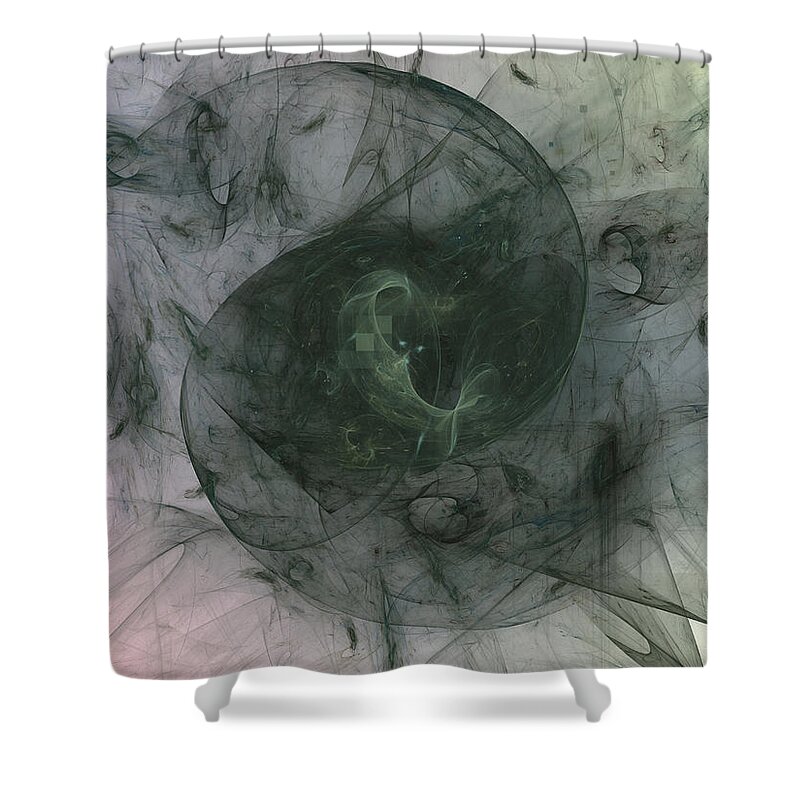 Art Shower Curtain featuring the digital art Probably Wondering Why by Jeff Iverson