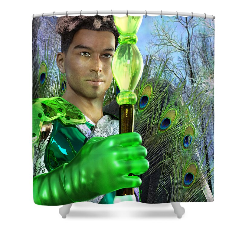 Easter Shower Curtain featuring the digital art Promise of Easter 2 by Suzanne Silvir