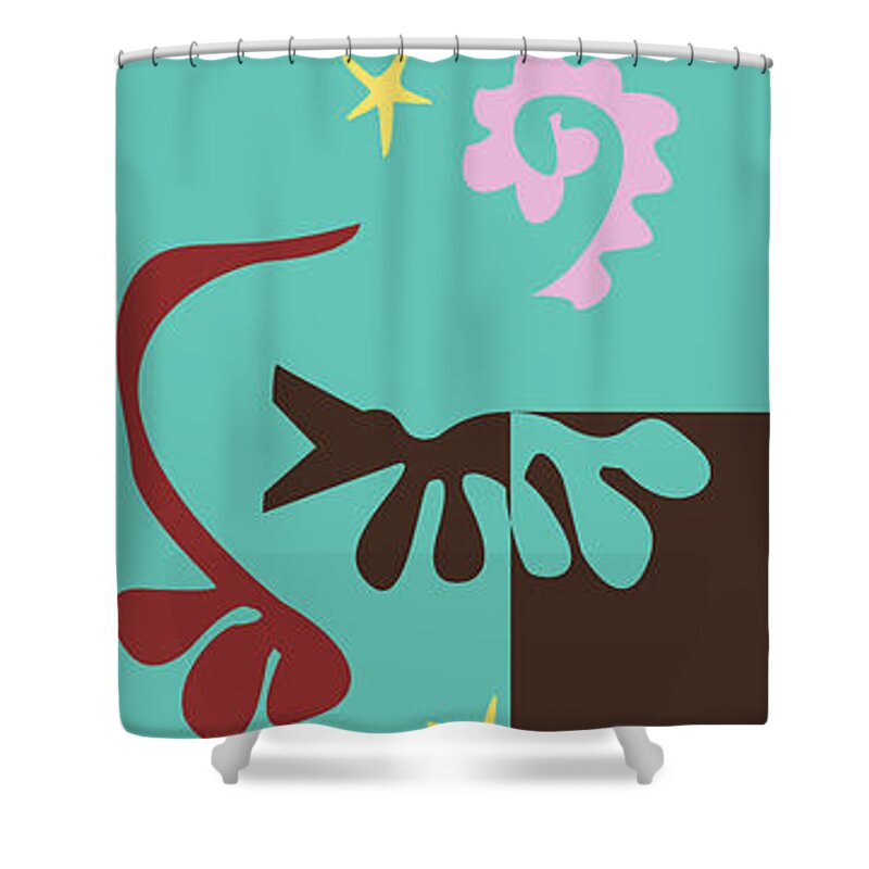 Henri Matisse Shower Curtain featuring the painting Prosperity - Celebrate Life 1 by Xueling Zou