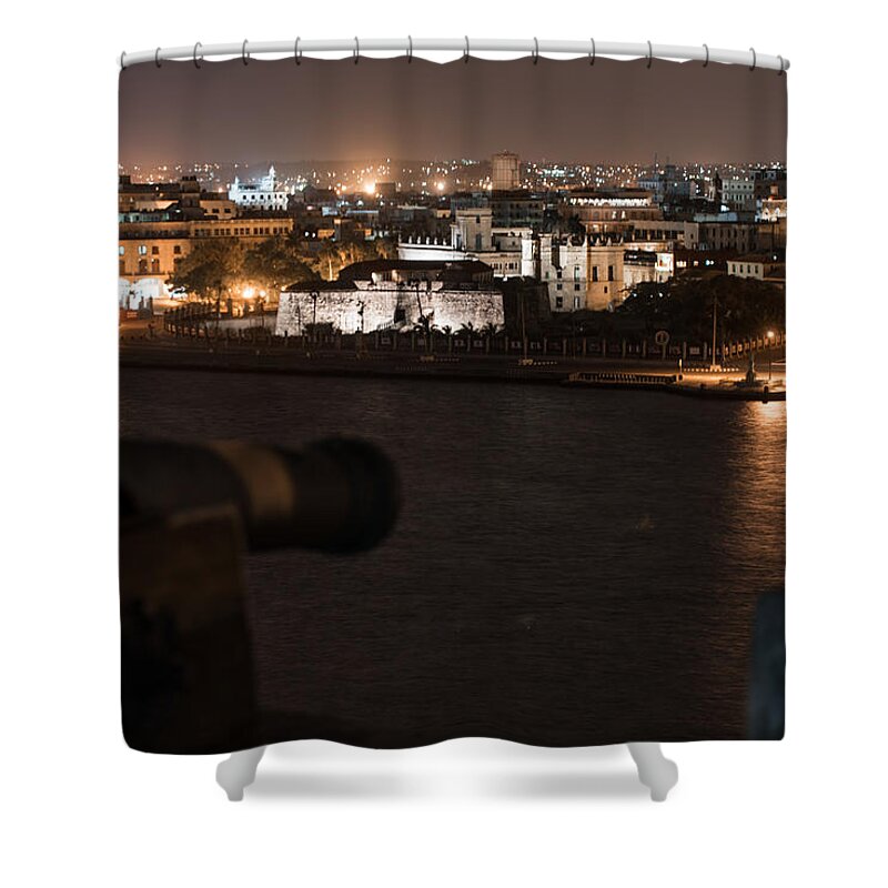 Architecture Shower Curtain featuring the photograph Protecting Havana by Art Atkins