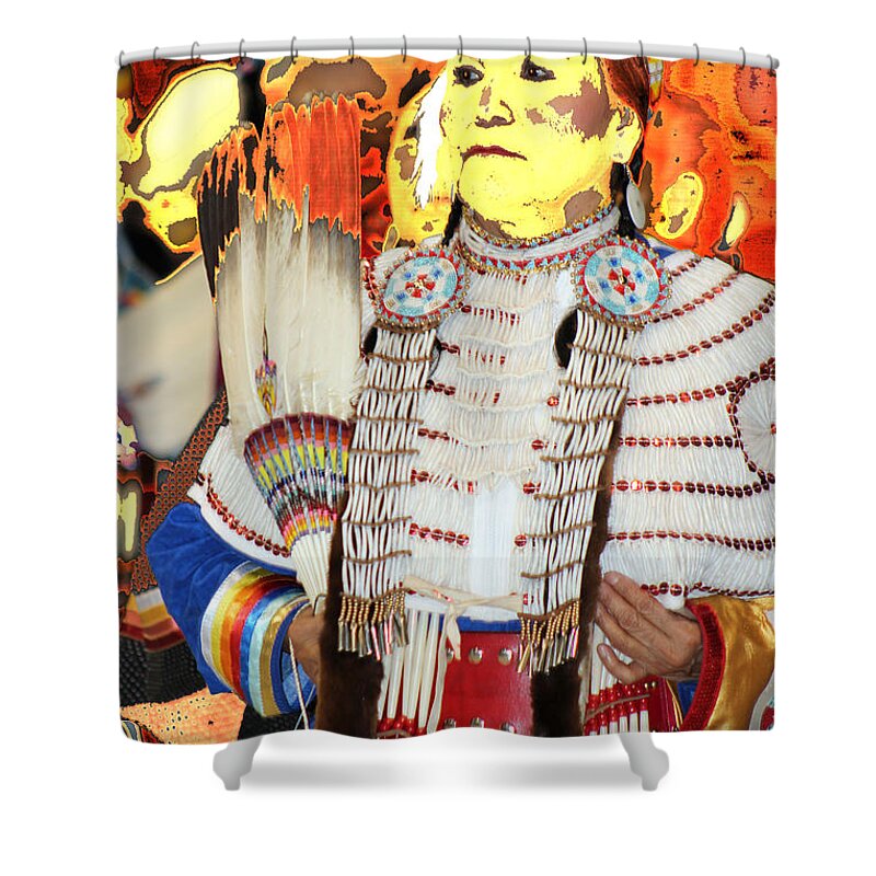 Native Americans Shower Curtain featuring the photograph Proud Princess by Audrey Robillard
