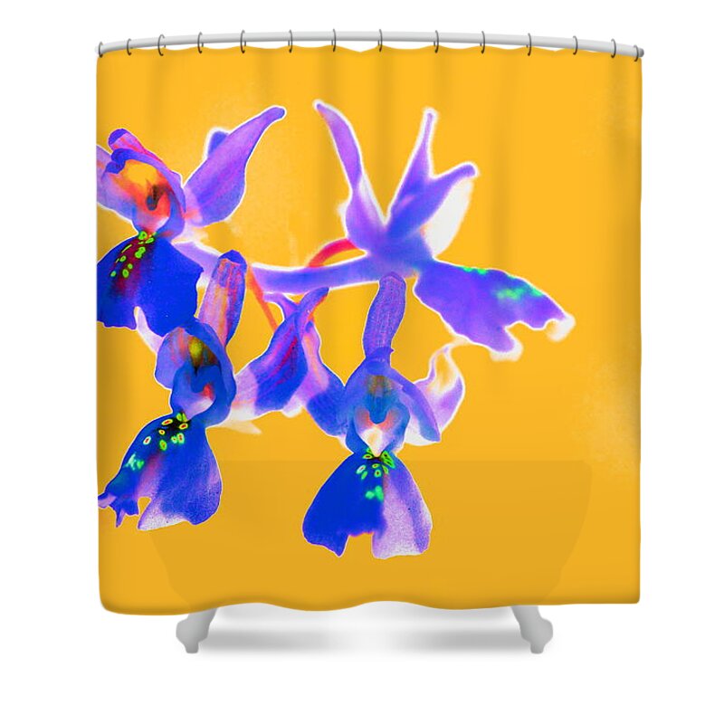 Flowers Shower Curtain featuring the photograph Orange Provence Orchid by Richard Patmore
