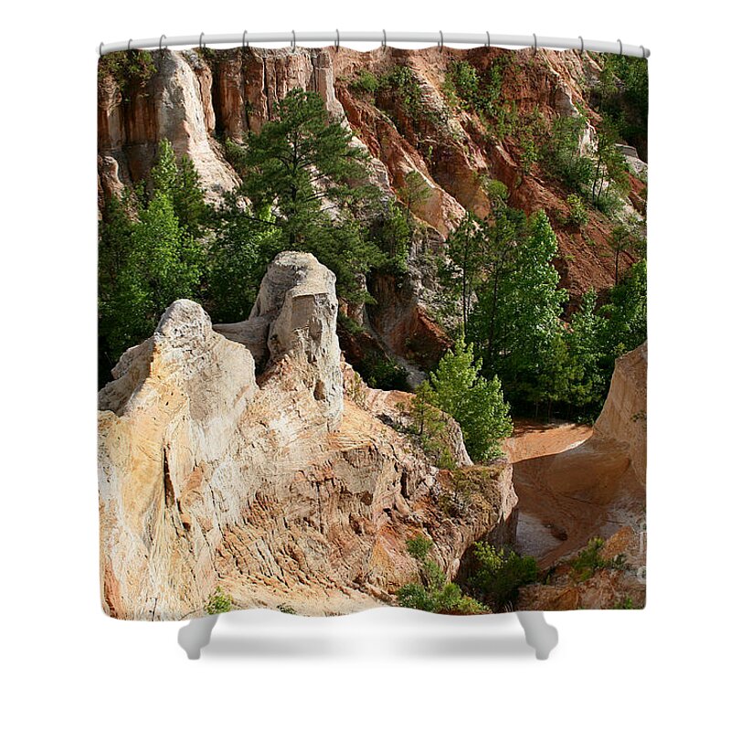 Providence Canyon Shower Curtain featuring the photograph Providence Canyon by E B Schmidt
