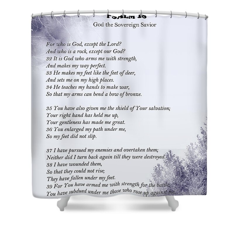Psalm 18 Shower Curtain featuring the painting Psalm 18- Pg 4 by Trilby Cole