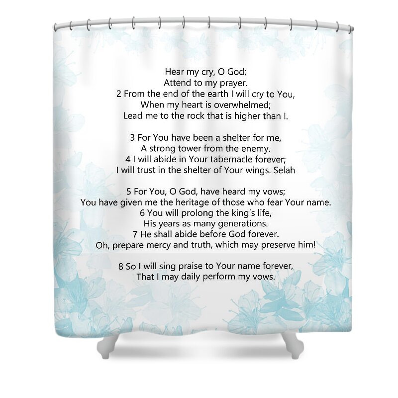 Psalm 61 Shower Curtain featuring the painting Psalm 61 by Trilby Cole