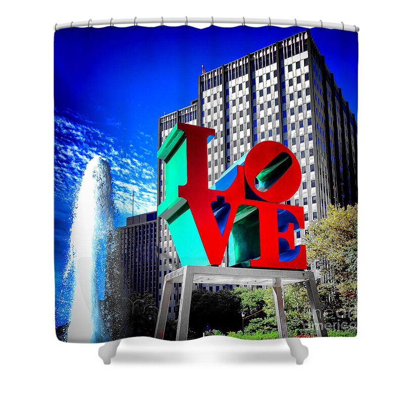 Love Shower Curtain featuring the photograph Psychedelic Love by Olivier Le Queinec