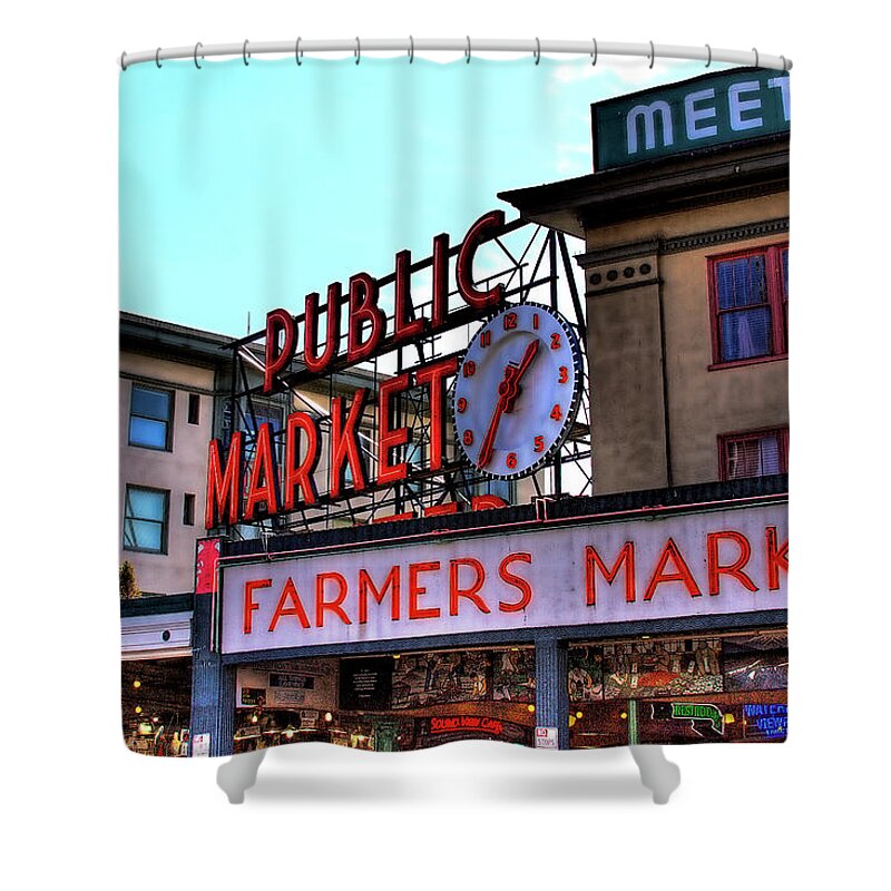 Hdr Shower Curtain featuring the photograph Public Market II by David Patterson