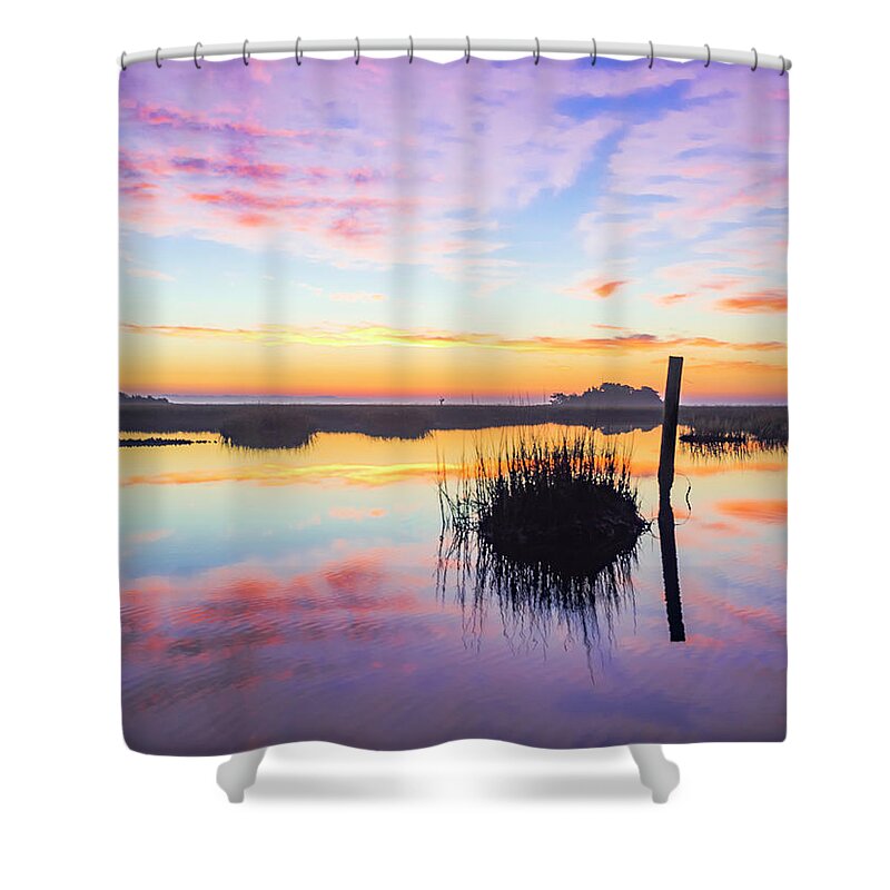 Beautiful Shower Curtain featuring the photograph Puff The Magic Dragon - Sunrise Sunset Photo Art by Jo Ann Tomaselli
