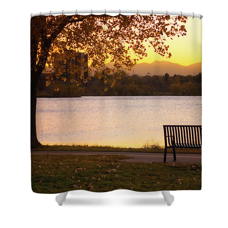 Front Range Shower Curtain featuring the photograph Pull Up A Seat by John De Bord