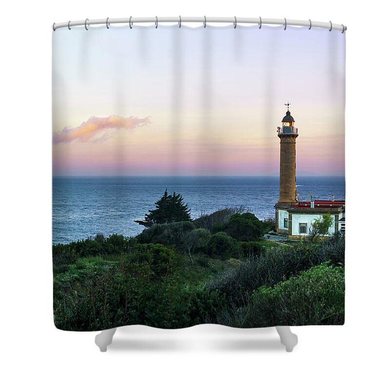 Europe Shower Curtain featuring the photograph Punta Carnero Lighthouse by Pablo Avanzini