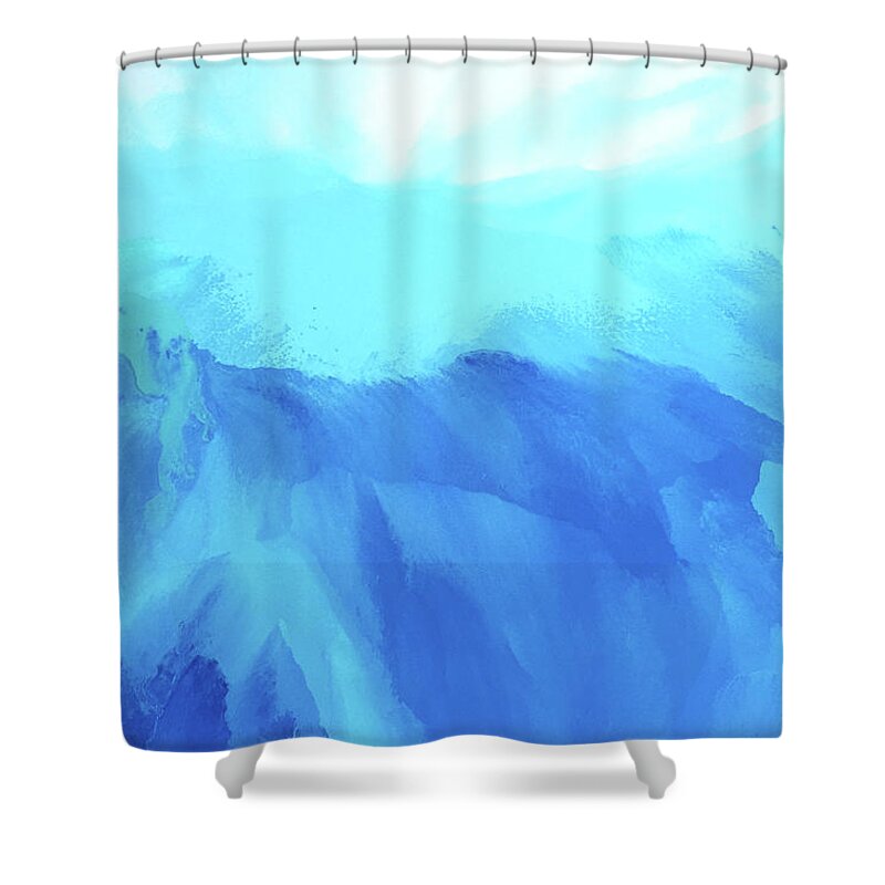 Flowing Shower Curtain featuring the painting Purely Refreshing by Linda Bailey
