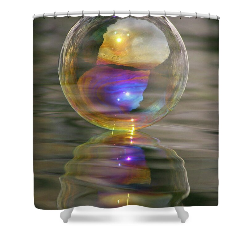 Purple Shower Curtain featuring the photograph Bubble Bliss #1 by Cathie Douglas