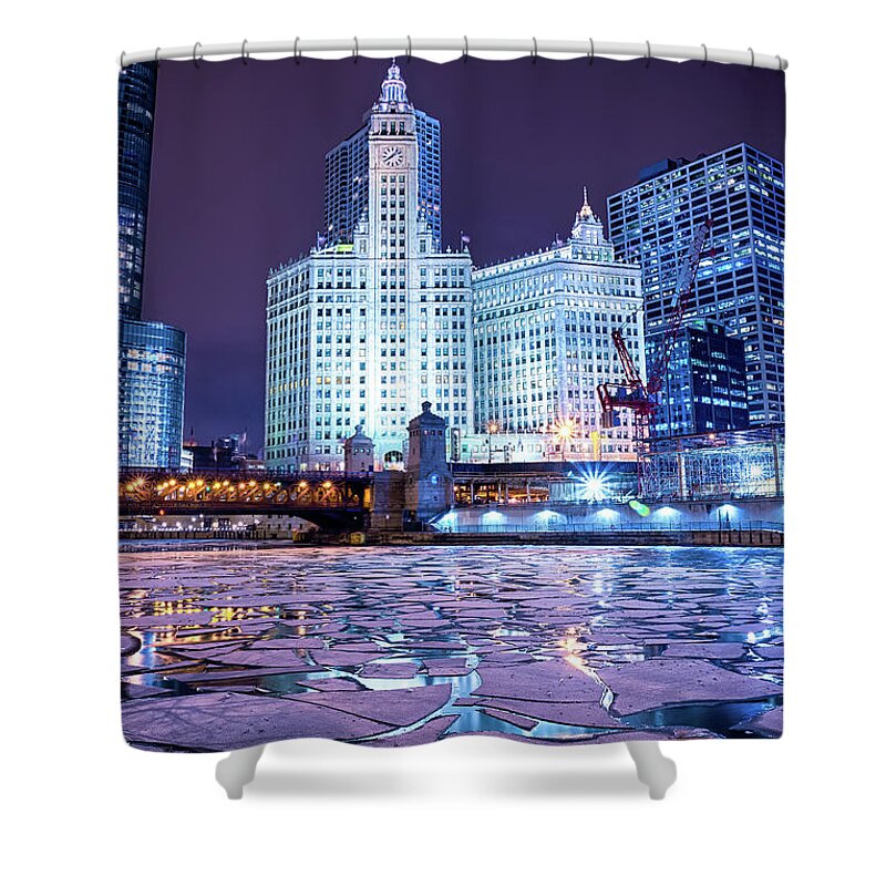 Chicago Shower Curtain featuring the photograph Purple Ice by Raf Winterpacht