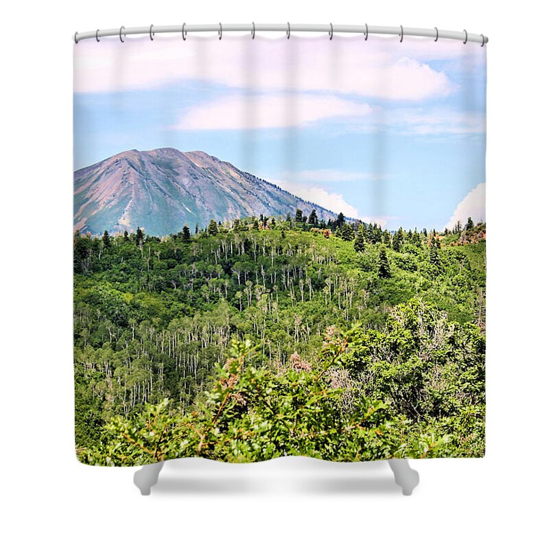 Mountain Shower Curtain featuring the photograph Purple Mountain Majesty by Kristin Elmquist