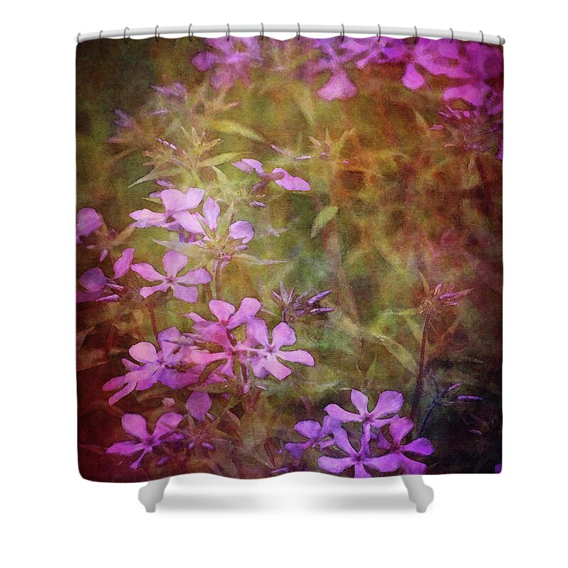 Impression Shower Curtain featuring the photograph Purple Stars 0249 IDP_2 by Steven Ward