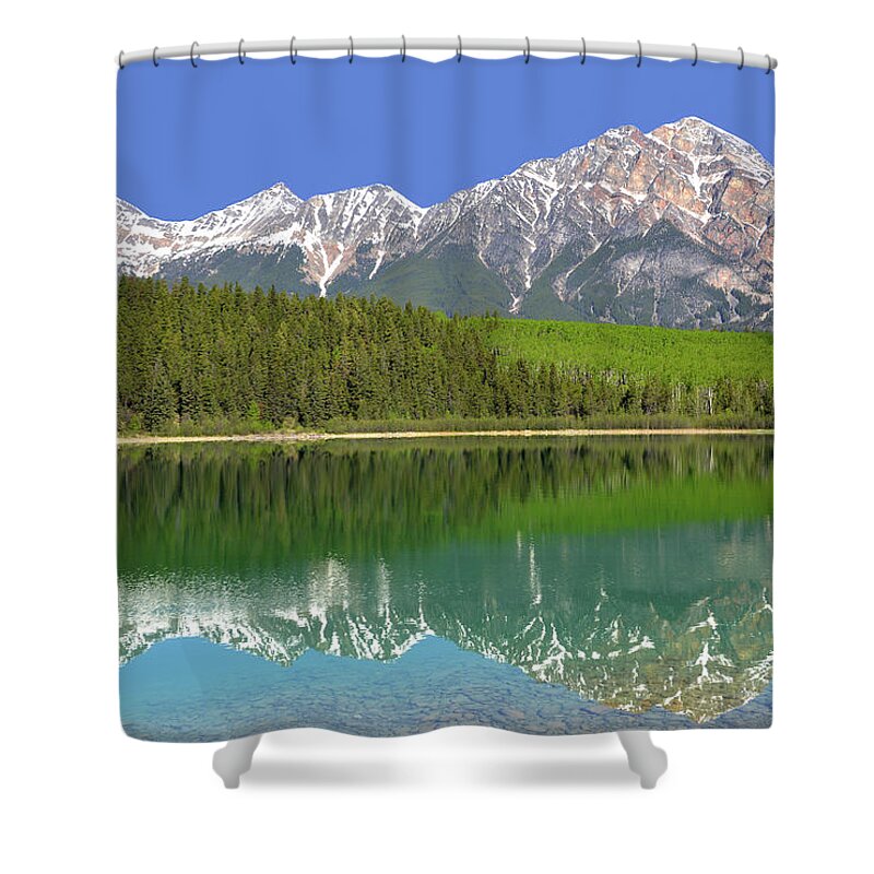 Pyramid Lake Shower Curtain featuring the photograph Pyramid Lake Reflection by Ginny Barklow