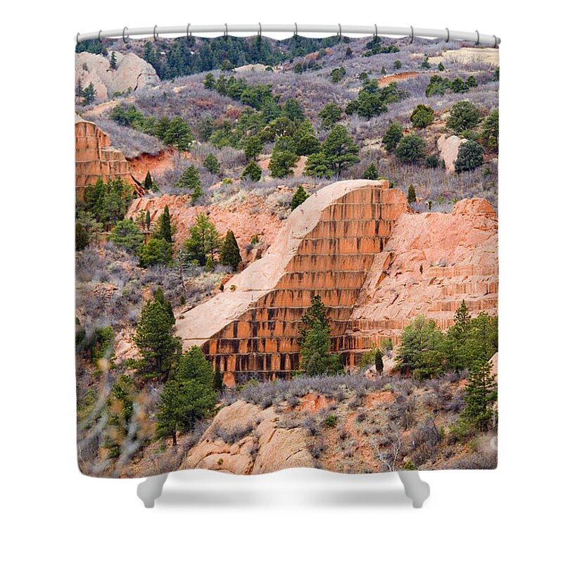 Quarry Shower Curtain featuring the photograph Quarry at Red Rock Canyon Colorado Springs by Steven Krull