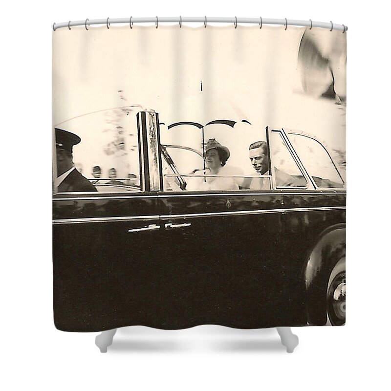 Queen Elizabeth Mother Shower Curtain featuring the photograph Queen Elizabeth and King George VI by Donna L Munro
