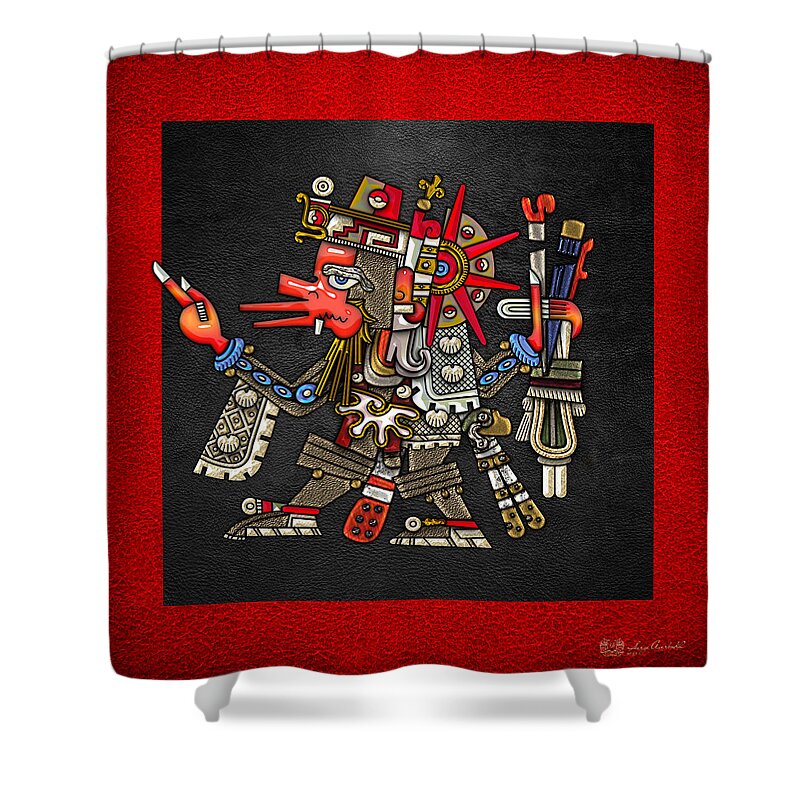 treasures Of Mesoamerica Collection By Serge Averbukh Shower Curtain featuring the photograph Quetzalcoatl - Codex Borgia by Serge Averbukh