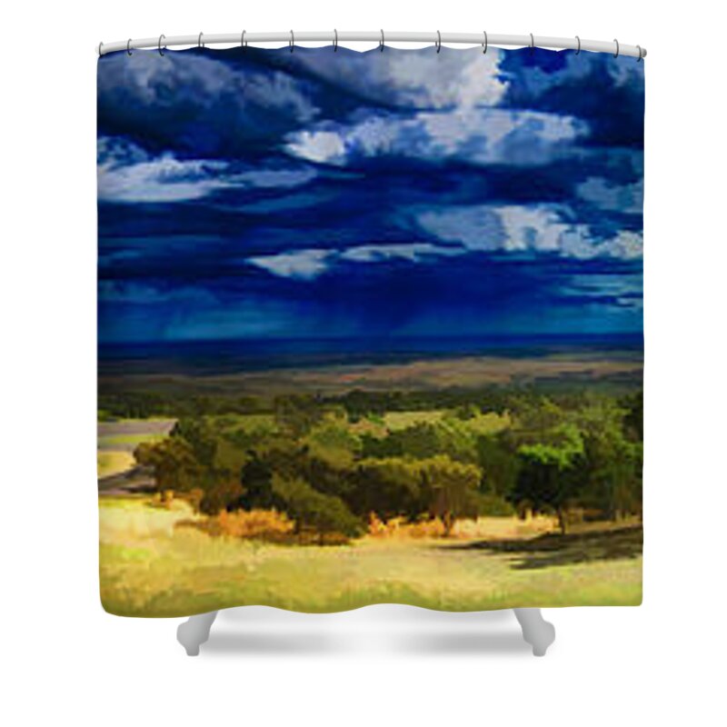 Panorama Shower Curtain featuring the photograph Quiet before the Storm by Douglas Barnard