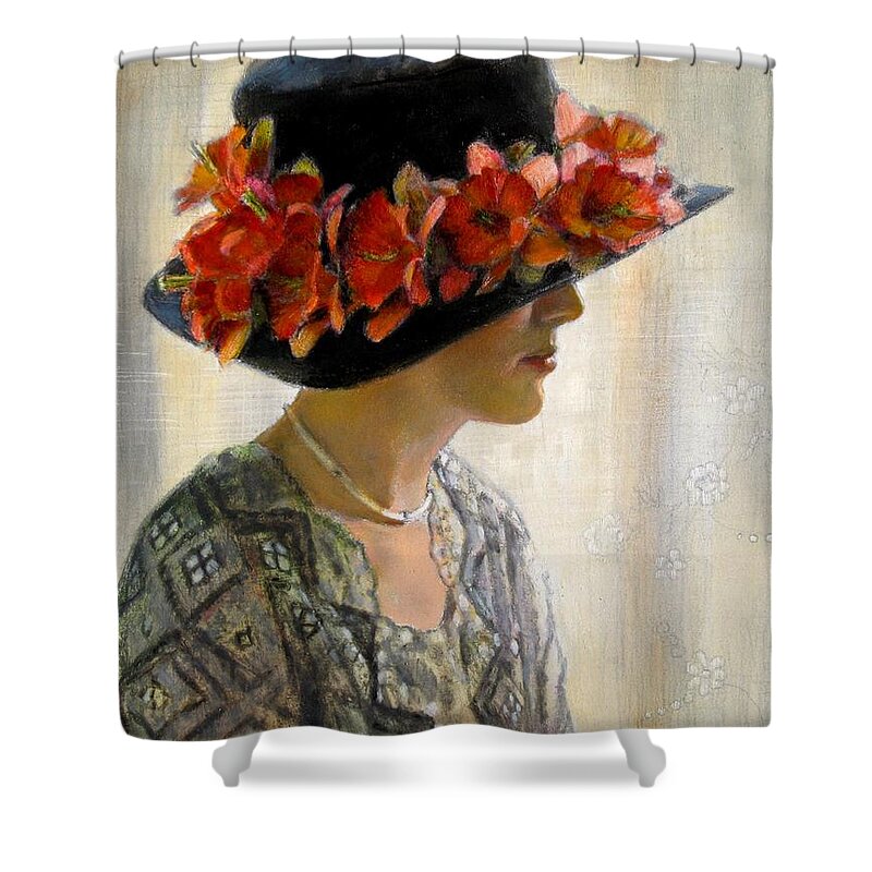 Flowers Shower Curtain featuring the painting Quiet Moment by Sue Halstenberg