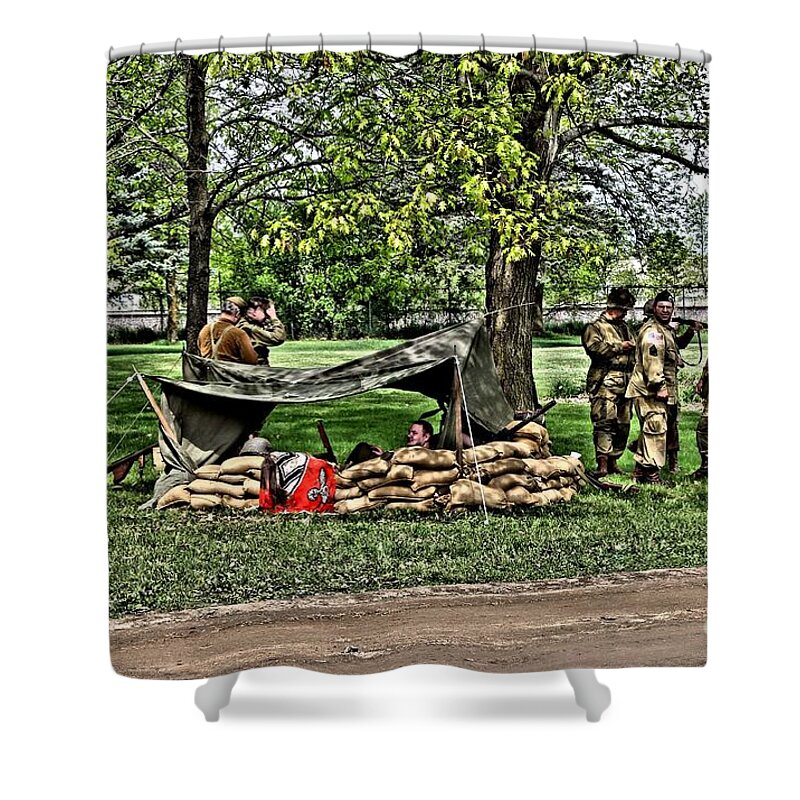 Quiet Shower Curtain featuring the photograph Quiet on The Front Lines by Jimmy Ostgard